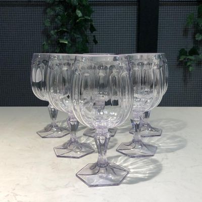Conjunto 6 Taças Plástico 350ml Água Suco UZ