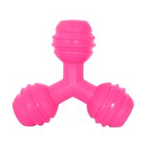 Mordedor Triângulo Brinquedo para Pet Cães Gatos Distração | Diversão e Saúde Bucal - Cor:Rosa