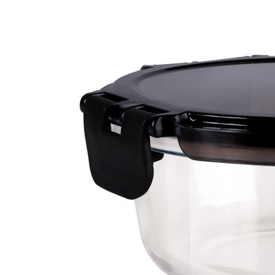 Pote Refratário Redondo com Tampa Preta 400ml