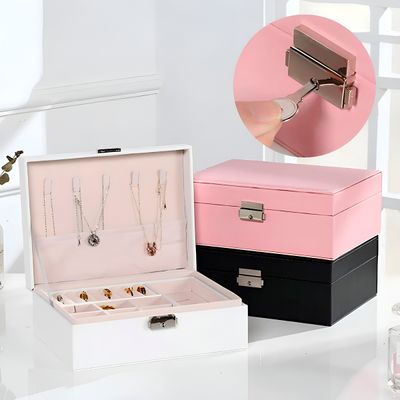 Maleta Porta Joia Organizadora Elegante Cor:Branco
