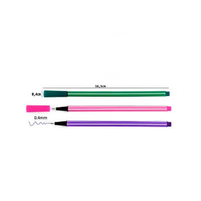 Kit Canetinhas Hidrográficas Coloridas Fine Line