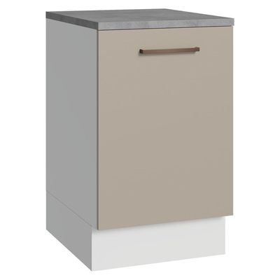 Balcão De Cozinha 50cm 1 Porta Branco/crema Agata Madesa Branco/crema