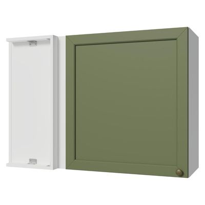 Armário Aéreo De Canto 1 Porta Vik Madesa Branco/verde