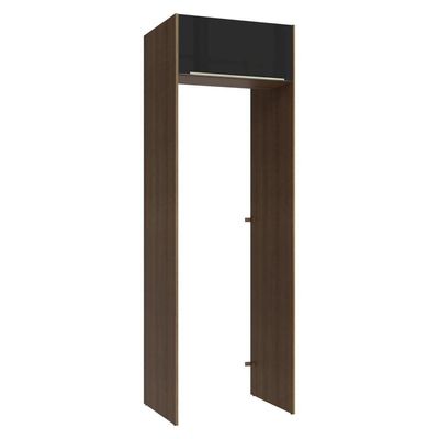Porta-geladeira 73 Cm 1 Porta Basculante Rustic/preto Lux Madesa Rustic/preto