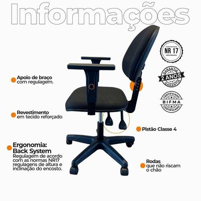 Kit 15 Cadeiras De Escritório Oficial Operativa