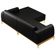 Sofá 265cm 4 Lugares Com Chaise Direito Pés Gold Molino B-159 Corano Preto - Domi