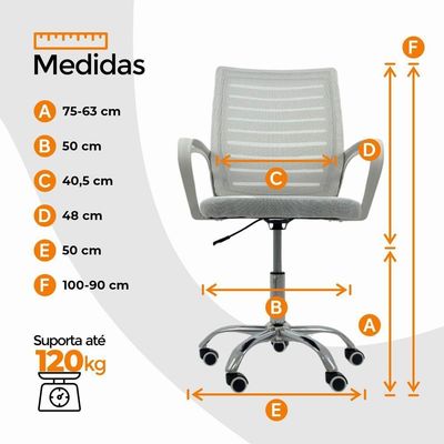 Kit 4 Cadeiras De Escritório Diretor Roma Oficial Branco