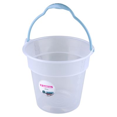 Balde Sanremo em Plástico Cristal Transparente com Alça 8L