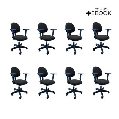 Kit 8 Cadeiras De Escritório Oficial Operativa