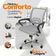 Kit 4 Cadeiras Escritório Oficial Begônia Ergonômico Cinza
