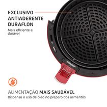 Fritadeira Sem Óleo Air Fryer 3,2L Mondial Vermelho e Inox 1500W  AF-34-R 127V