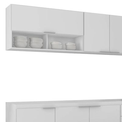 Armário De Cozinha Cp02 Para Pia 180cm Pérola Z34 Branco - Mpozenato
