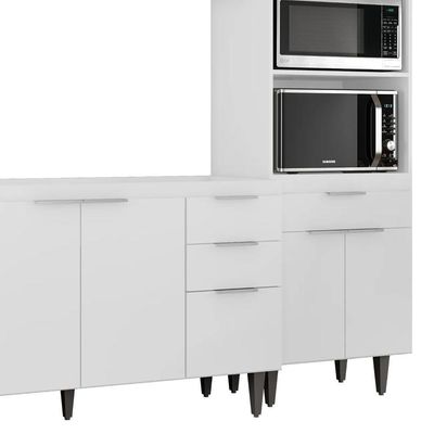 Armário De Cozinha Cp02 Para Pia 150cm Pérola Z34 Branco - Mpozenato