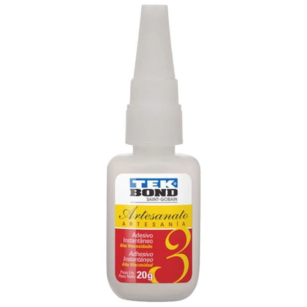 Cola Instantânea para Artesanato Tekbond N3 20g Cola Instantânea para Artesanato Tekbond N3 20g
