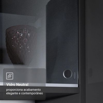 Armário De Cozinha Compacta 200 Cm Preto Nice Madesa 10 Xa Preto