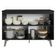 Balcão De Cozinha 120 Cm 2 Portas Com Pés Preto Nice Madesa Preto