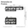 Armário De Cozinha Compacta 200 Cm Suspenso Preto Nice Madesa 07 Xa Preto