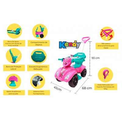 Quadriciclo Dog Rosa Kendy