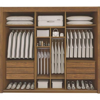 Guarda Roupa Casal Com Espelho 3 Portas 6 Gavetas - Palissy - Móveis Bettio