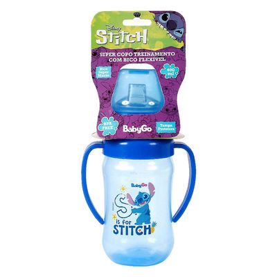 Copo Treinamento Stitch Com Alças 400ml Dermiwil