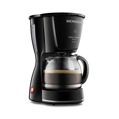 Cafeteira Elétrica Mondial Dolce Arome Preta 18 Xícaras - 220V