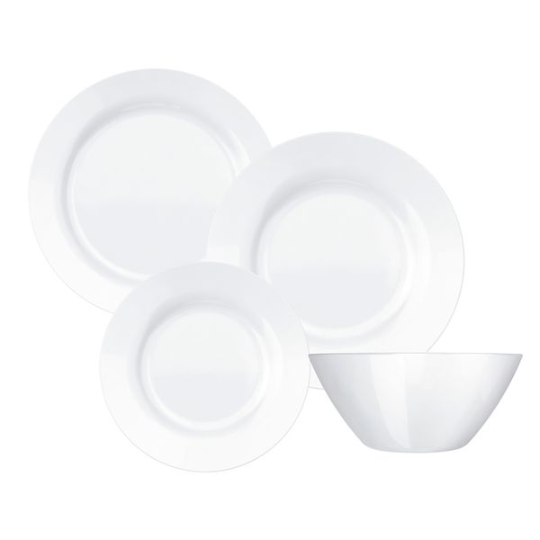 Aparelho de Jantar Nadir Menu Opaline em Vidro 16 Peças