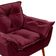 Kit 2 Poltronas Opala Decorativa P- Sala, Quarto E Recepção Suede - Lm Decor Vermelho Bordô
