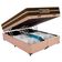 Cama Box Baú Casal Bipartido Sintético + Colchão Molas Ensacadas Texas Prime Colchões 138x188x67cm Bege