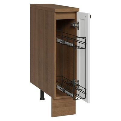 Balcão Porta-temperos 20 Cm 1 Porta Rustic/branco Vik Madesa