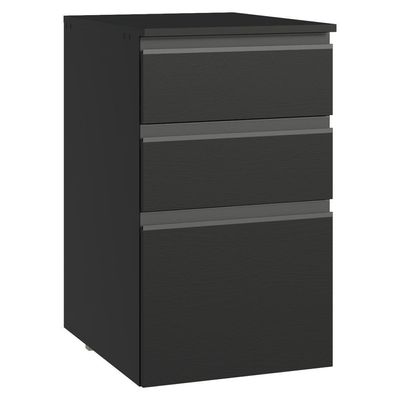 Balcão De Cozinha 40 Cm 3 Gavetas Suspenso Preto Nice Madesa Preto