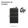 Balcão De Cozinha 40 Cm 3 Gavetas Suspenso Preto Nice Madesa Preto