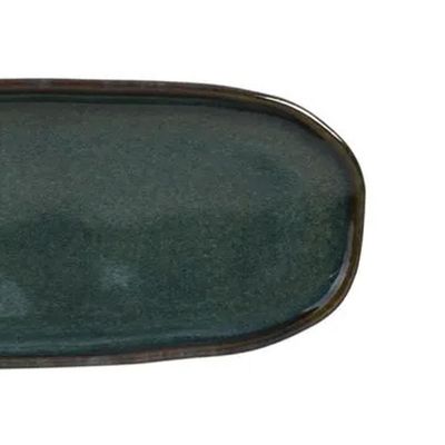 Conjunto de Travessas Ovais Pequenas Orgânico Oceano 23x11cm 4 Peças Porto Brasil Azul