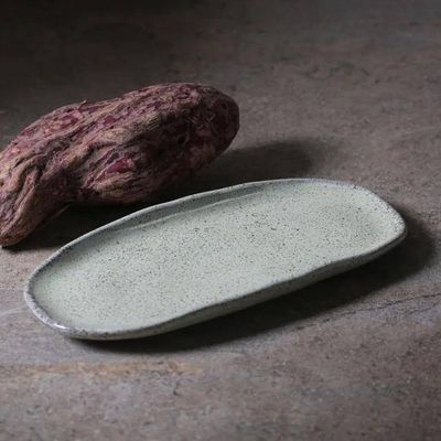 Conjunto de Travessas Ovais Pequenas Orgânico Pistache 23x11cm 4 Peças Porto Brasil Verde