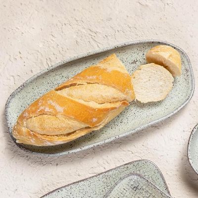 Conjunto de Travessas Ovais Pequenas Orgânico Pistache 23x11cm 4 Peças Porto Brasil Verde