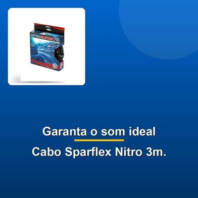 Cabo Guitarra Sparflex Nitro 3m Preto