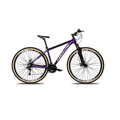 Bicicleta Aro 29 Absolute Nero 5 Alumínio Mountain Bike 24v Freio A Disco Garfo Suspensão Roxo Tam: 17