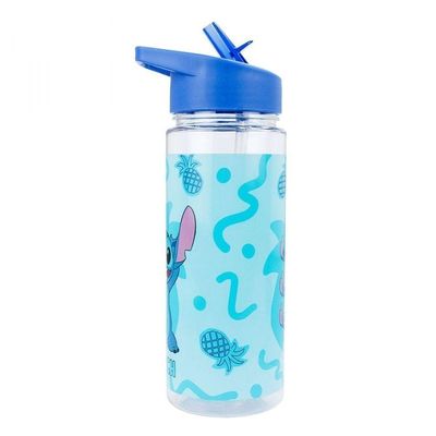 Garrafa Plástico 450 Ml Mochila Sacola Stitch Disney Azul