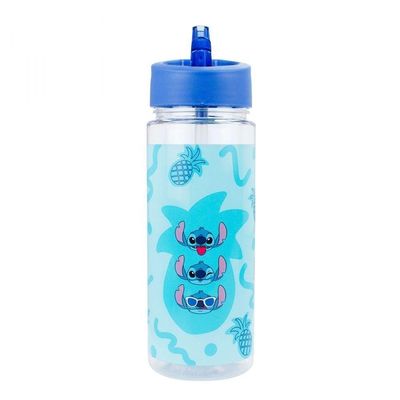 Garrafa Plástico 450 Ml Mochila Sacola Stitch Disney Azul