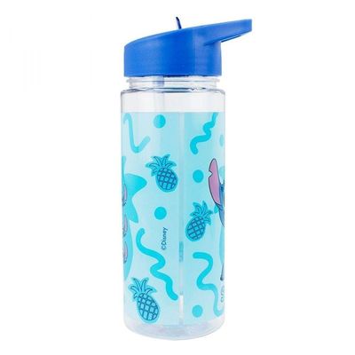 Garrafa Plástico 450 Ml Mochila Sacola Stitch Disney Azul