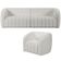 Kit Sofá 4 Lugares Para Sala 252cm Com 01 Poltrona Lazio M03 Bouclê Branco