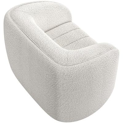 Kit Sofá 4 Lugares Para Sala 252cm Com 01 Poltrona Lazio M03 Bouclê Branco