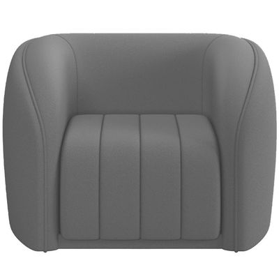 Kit Sofá 5 Lugares Para Sala 332cm Com 02 Poltronas Lazio M03 Veludo Cinza - Lyam Decor