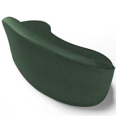 Sofá 4 Lugares Curvo Living Firenze Direito D02 Couríssimo Verde 280cm B-89 - Lyam