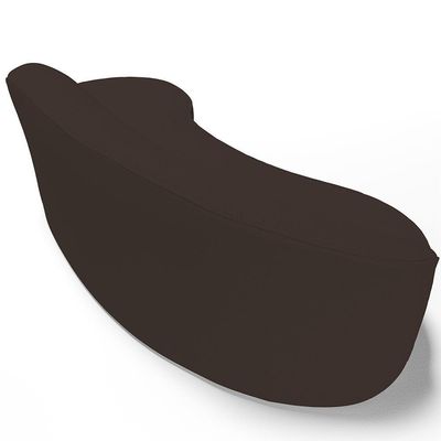 Sofá 4 Lugares Curvo Living Firenze Direito D02 Corano Marrom 280cm C-34 - Lyam