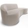 Sofá 4 Lugares Curvo Living Firenze Esquerdo D02 Bouclê Bege 260cm B-62 - Lyam
