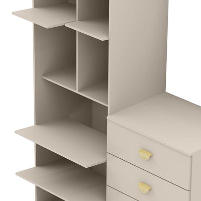 Cômoda Para Quarto 2 Portas 4 Gavetas 120cm Tulsa V01 Fendi - Lyam Decor