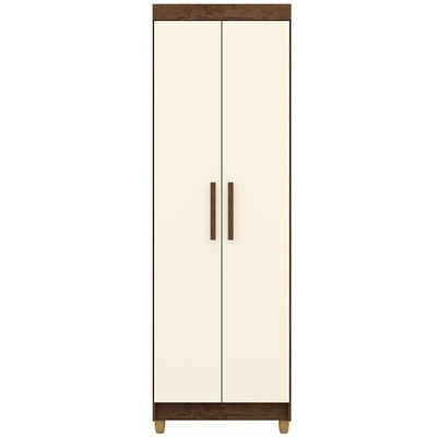 Armário Multiuso 2 Portas 60cm Hebrom V01 Imbuia Champanhe - Lyam Decor