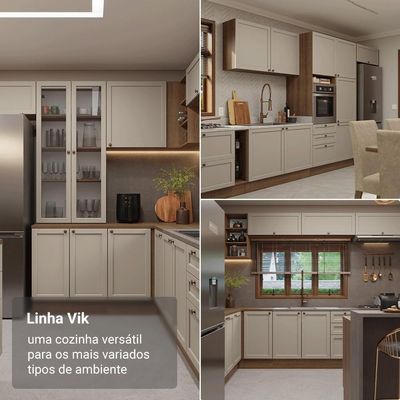 Armário Aéreo 100 Cm 1 Porta Basculante Rustic-crema Vik Madesa Rustic-crema