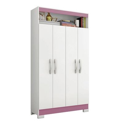 Armário Multiuso Nt 4040 - Branco - Rosa - Notável