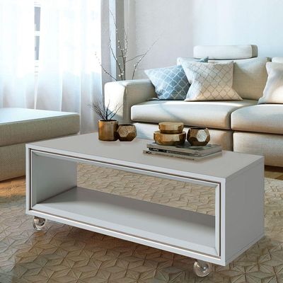 Mesa De Centro ópera Branco Acetinado - Imcal Móveis